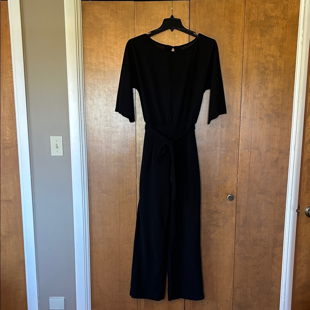 Chic Black Jumpsuit with Belt